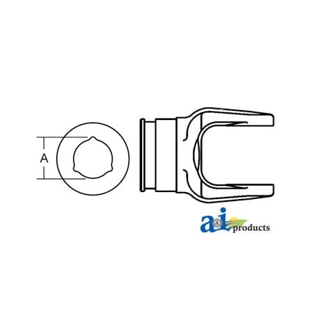 A & I Products Outer Tube Yoke 6" x5" x3" A-BP204176851-A